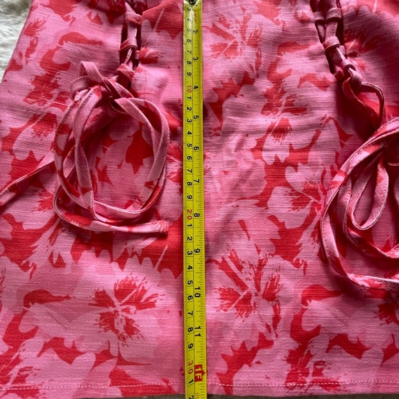 Peppermayo Exclusive - Take A Sip Tie Mini Skirt - Cherry Blossom - Picture 7 of 8